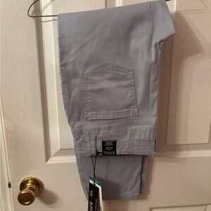 Buffalo David Bitton Light Gray Ankle Grazer Pants.Sz 12 inseam is 24! New WT
